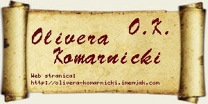 Olivera Komarnički vizit kartica